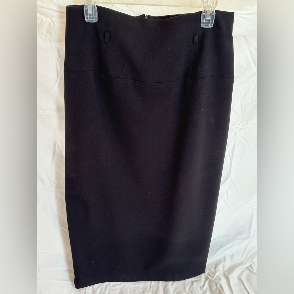 Black Halo Classic Black Pencil Skirt